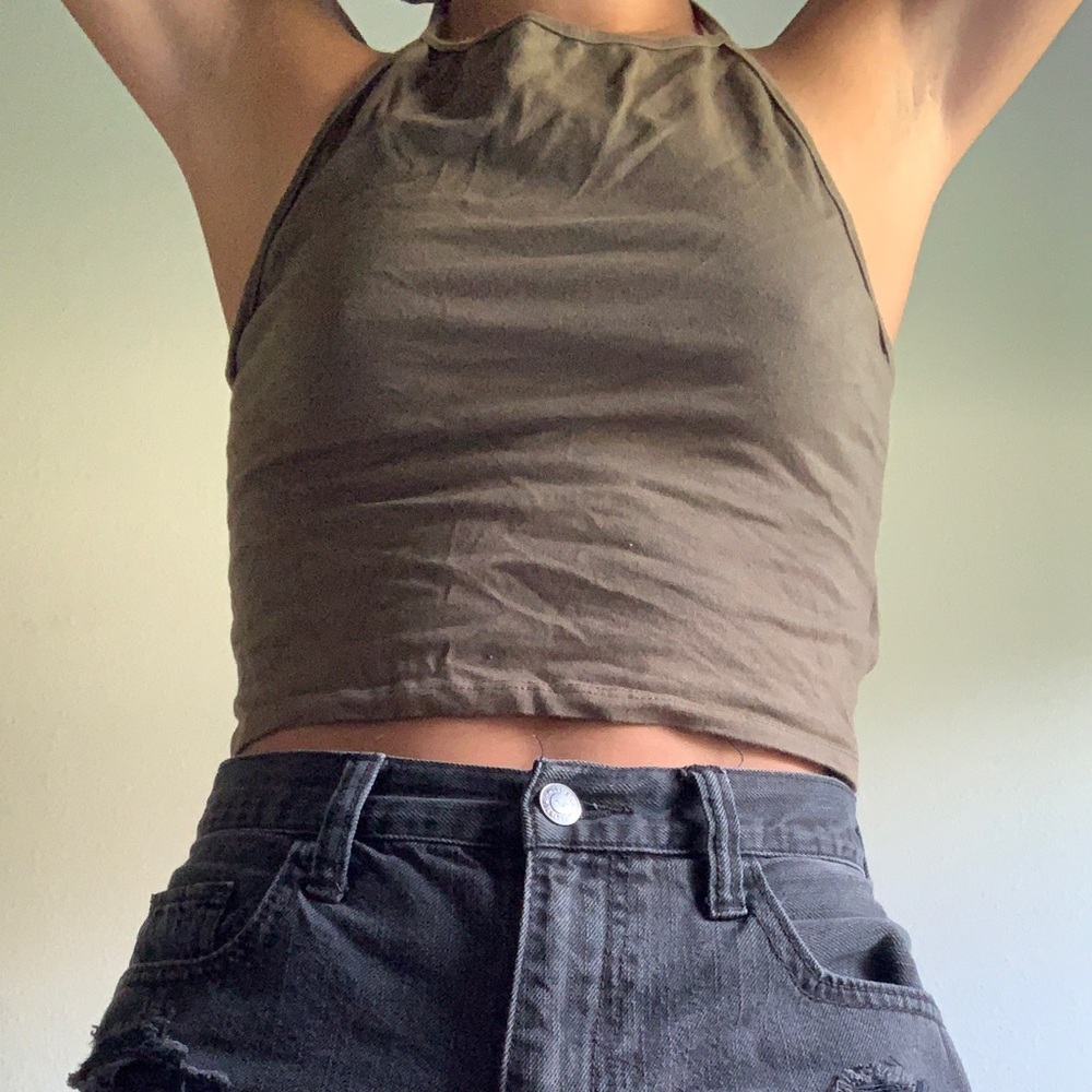 Brandy Melville green halter top!